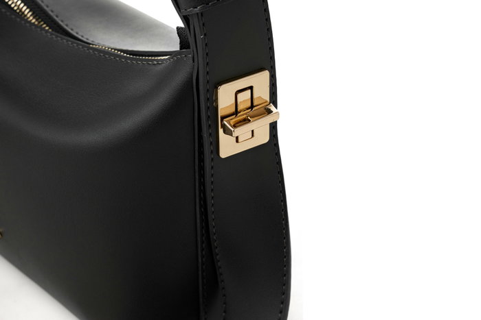 Vince Camuto Novara - Bolso de mano negro en piel de polivinilo, 24x10x16 cm